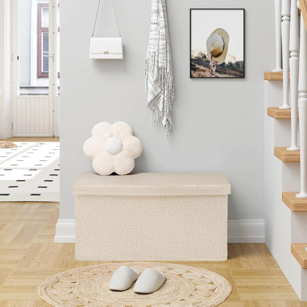 eSituro Lavice s úložným prostorem,76 x 37 x 38 cm, béžová
