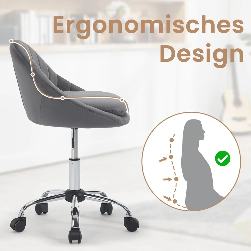WOLTU křeslo pro domácí kancelář, ergonomické, kosmetické křeslo