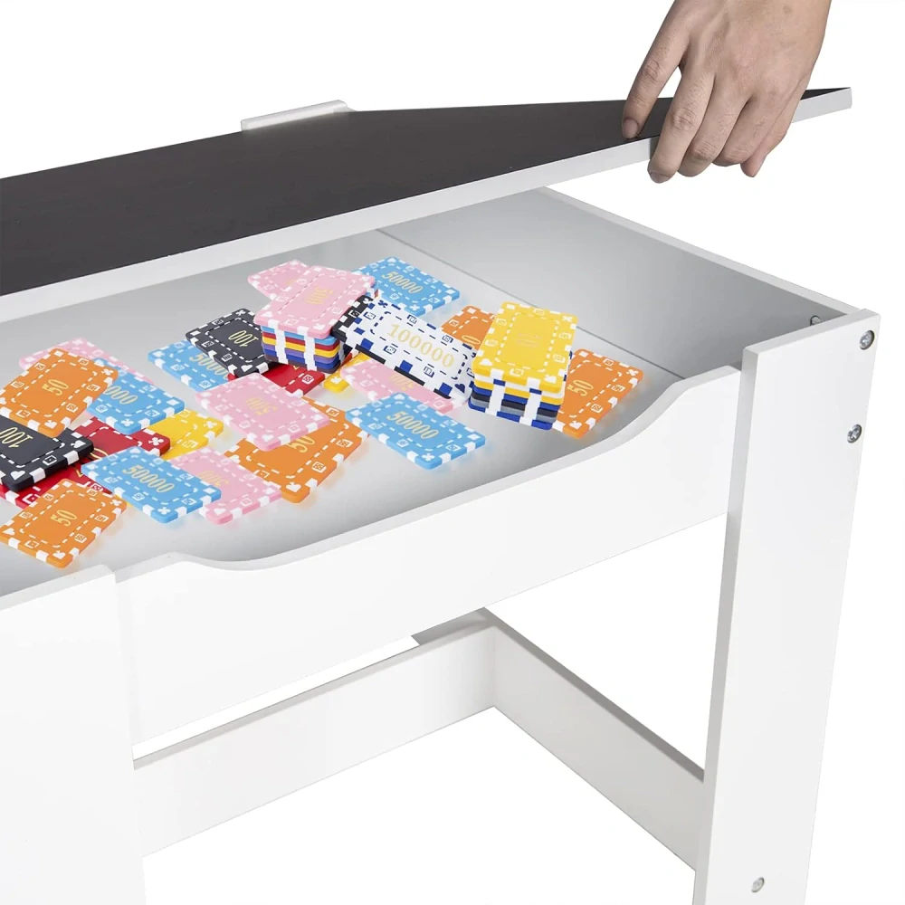 Dětský stůl EUGAD se 2 židlemi, Sada dětských židlí a stolů s úložným prostorem