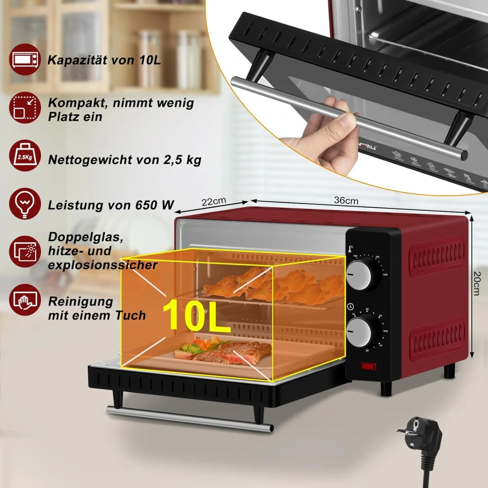 WOLTU Mini trouba 10 litrů