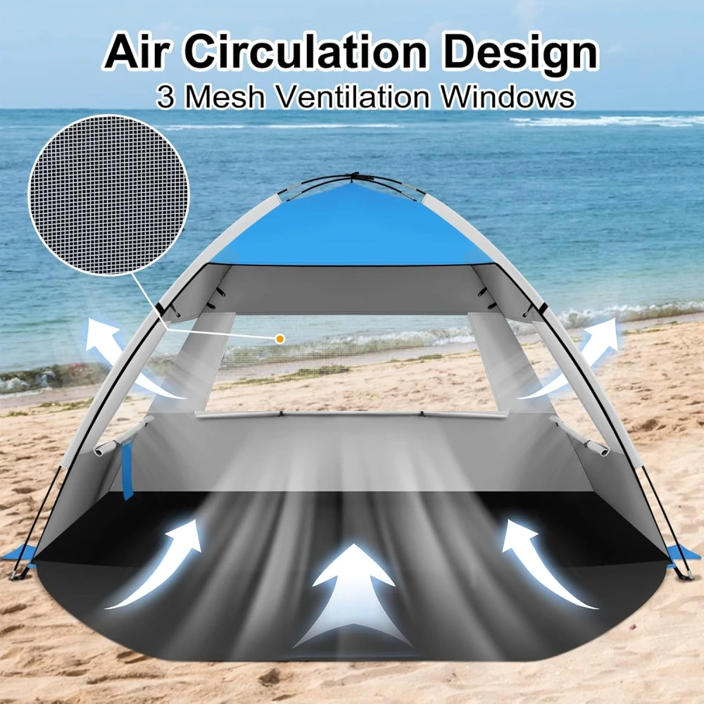 Přenosný plážový stan pro 3-4 osoby