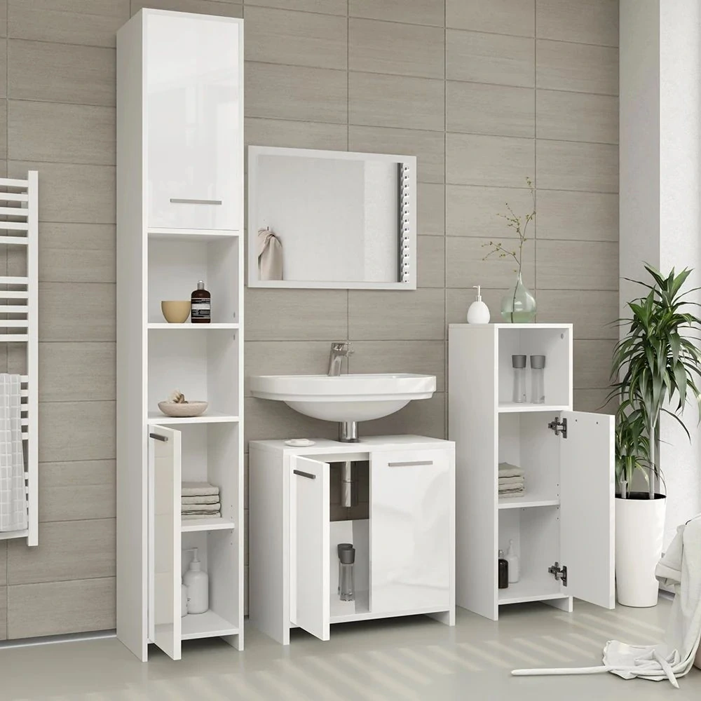 Vicco Koupelnové zrcadlo Bílá vysoký lesk 45 x 60 cm, Kiko