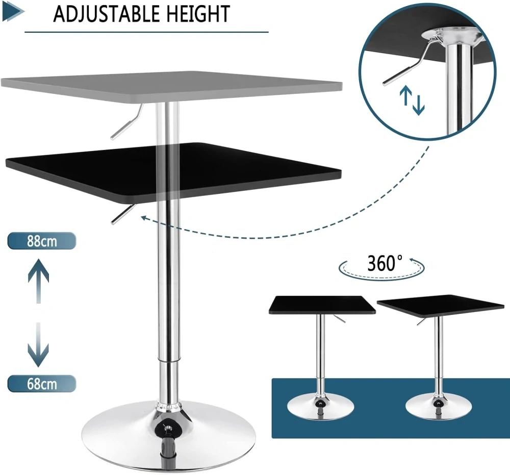 Woltu  Barový stůl, Nastavitelná výška