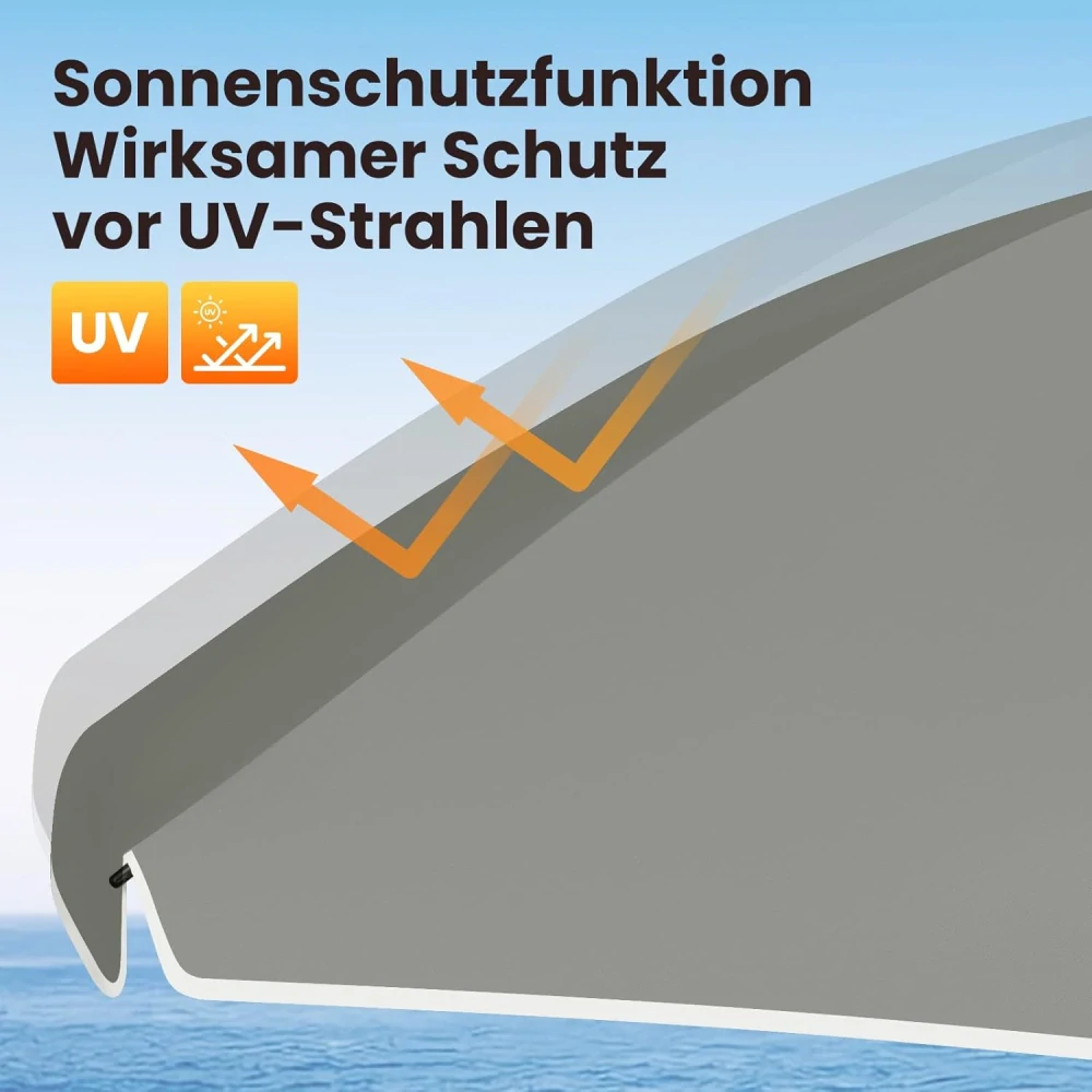 Slunečník WOLTU Průměr 175 cm, Balkónový slunečník, Plážový slunečník