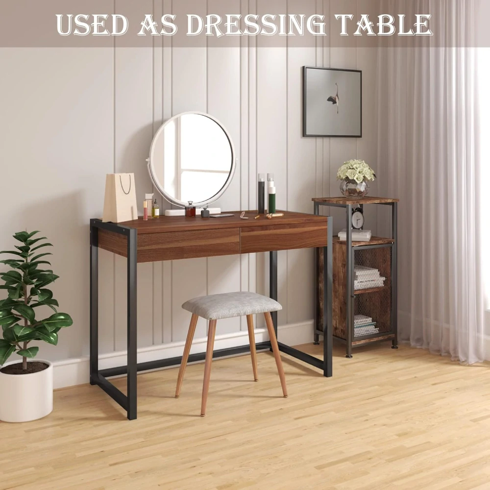 WOLTU® TSG27dc Počítačový stůl, kancelářský stůl 100 x 50 x 76 cm (Š x H x V), tmavý buk