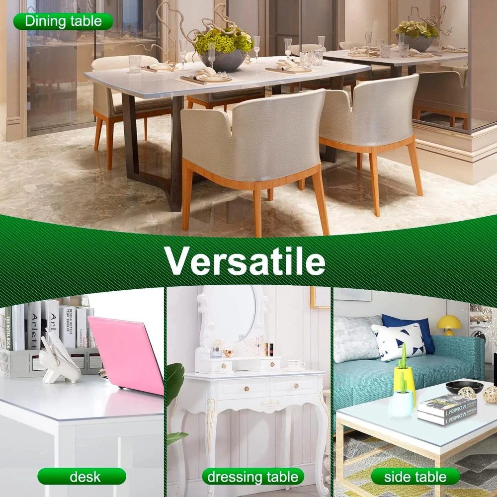 WOLTU ubrus voděodolný průhledný PVC ubrus obdélníkový potah na stůl 70x110cm