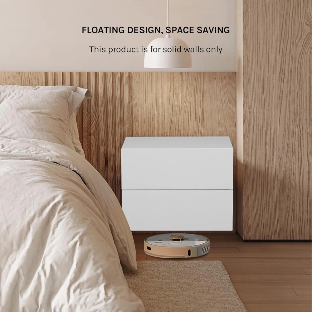 WOLTU Plovoucí noční stolek se zásuvkou 40x30x30 cm