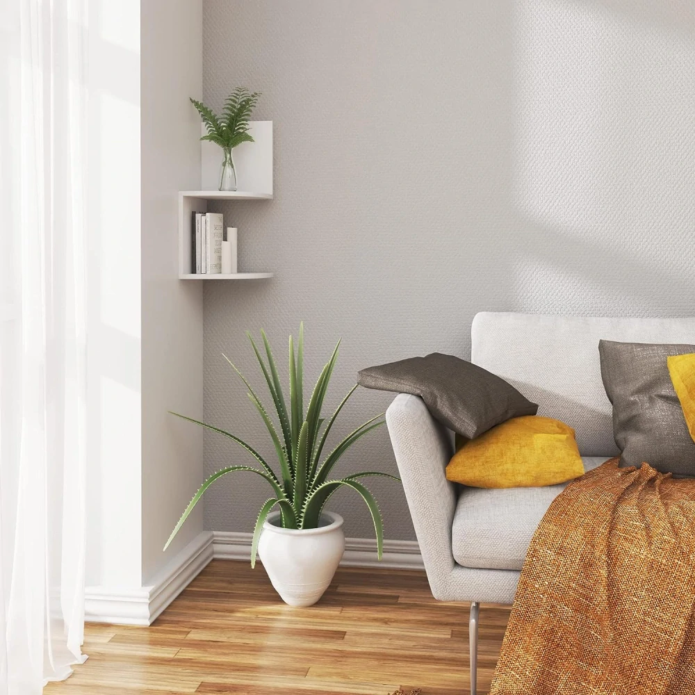 WOLTU Nástěnná police Rohová police, 2 police 25x52,4x25cm