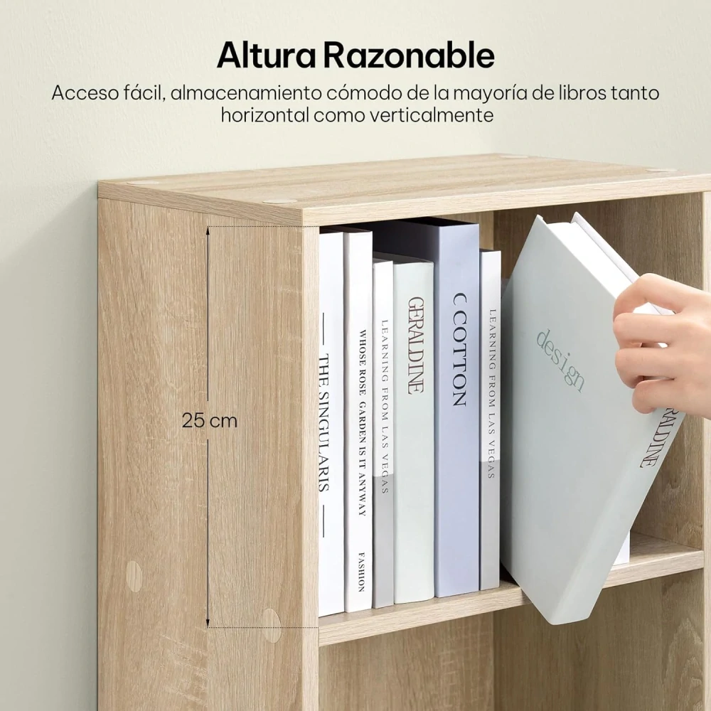 dřevěná knihovna s dvířky do obývacího pokoje, ložnice, kuchyně, kanceláře, vyrobeno z MDF, světlý dub, 34x24x132 cm