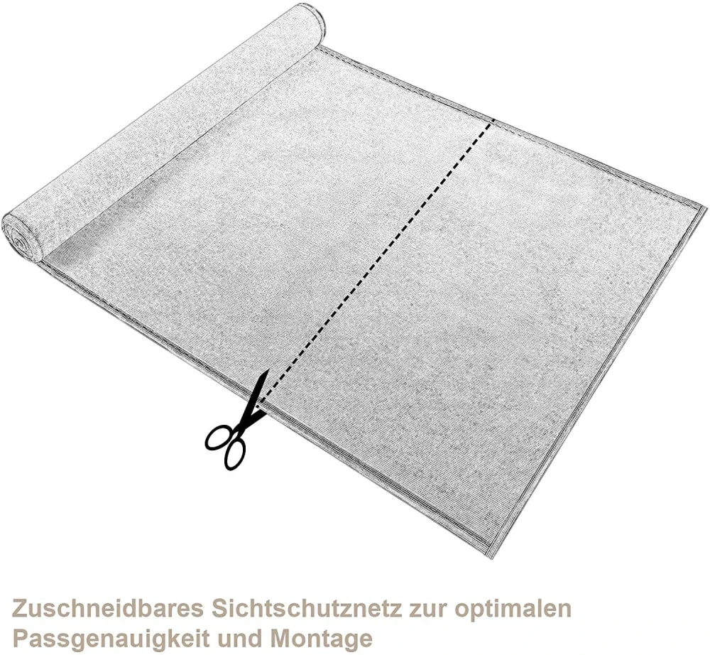 WOLTU plotová síťovina, HDPE 180g/m², antracitová 1,8 x 15 m