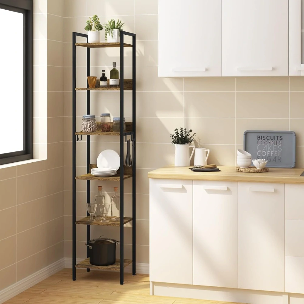 WOLTU Úložná police se 6 úrovněmi, Kuchyňská police se 4 háčky