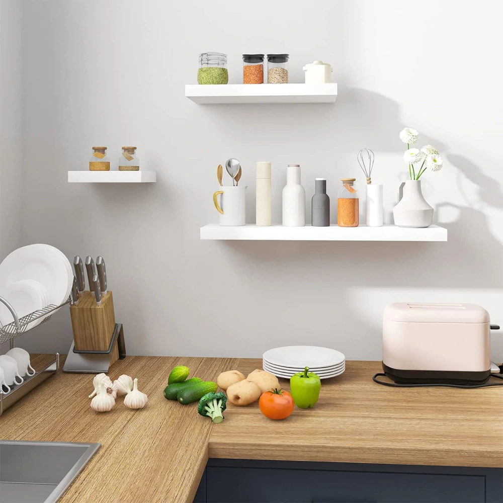 WOLTU RG9316ws Plovoucí nástěnná police