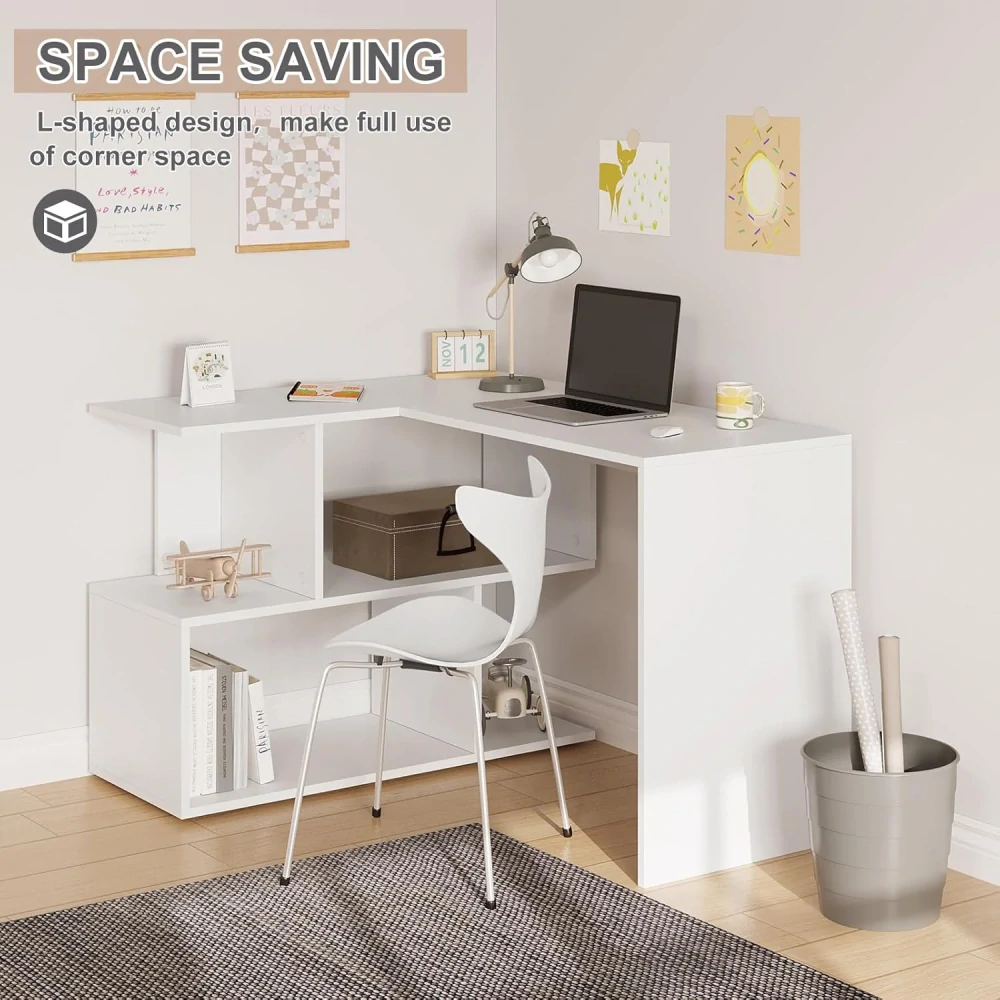 Woltu® rohový stůl TS64ws
