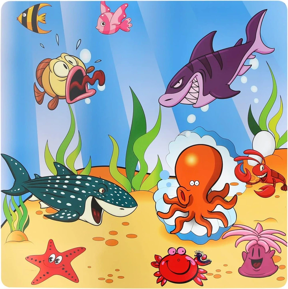 WOLTU 1 x dětský stůl + 2 židle Ocean Print