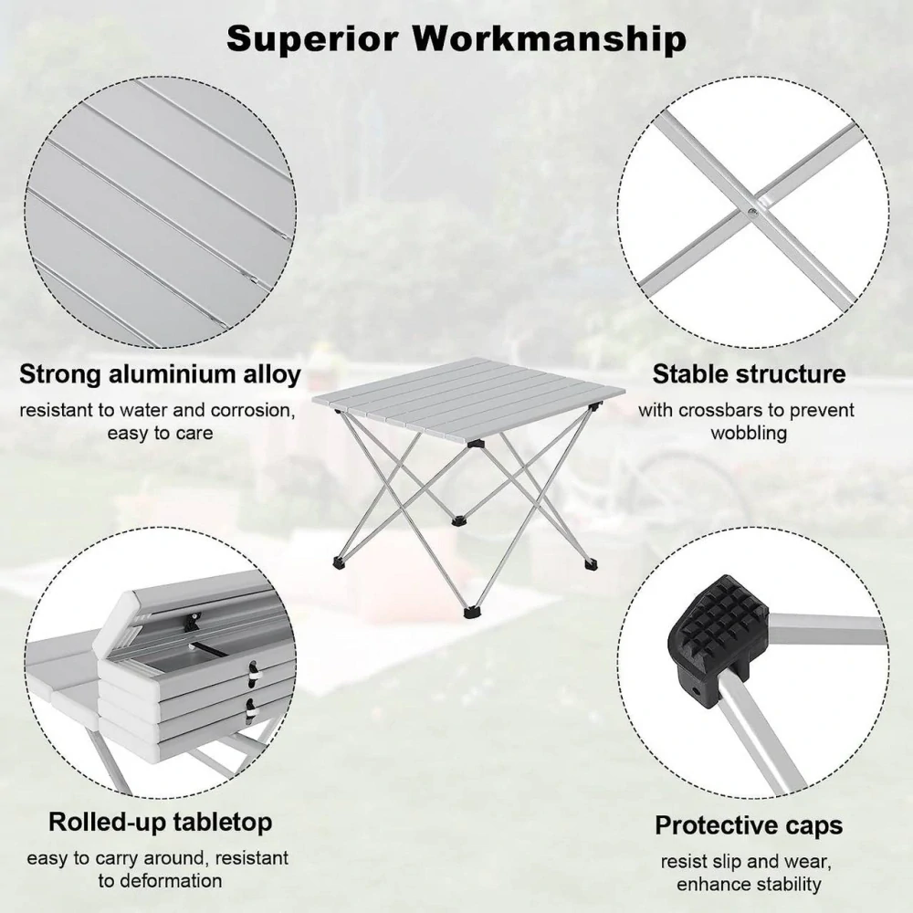 Hliníkový kempingový stůl WOLTU skládací