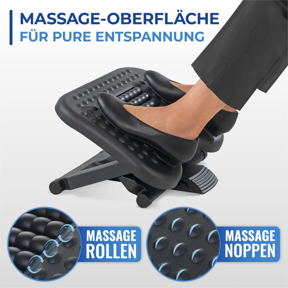 Maximex 89100500 Opěrka nohou s masážními kolečky 3v1
