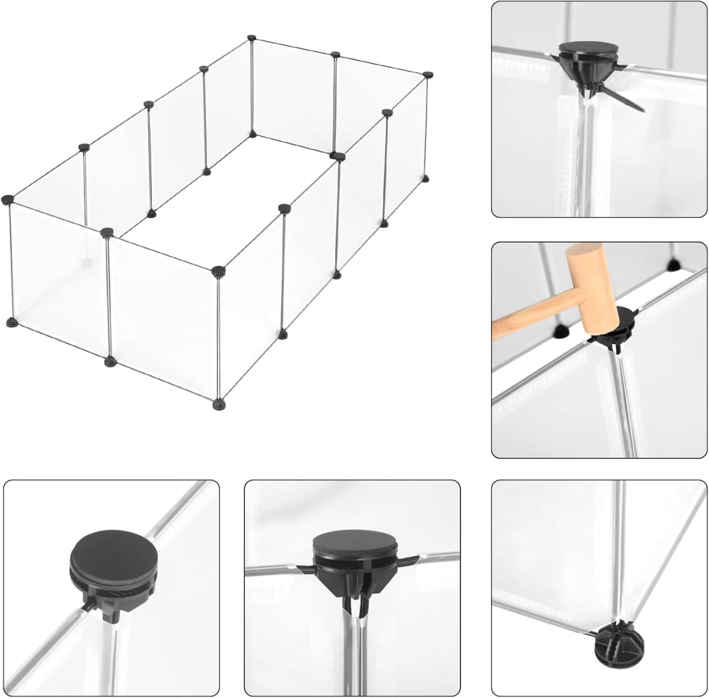 EUGAD výběh pro králíka 145 x 75 x 46 cm 0034WL