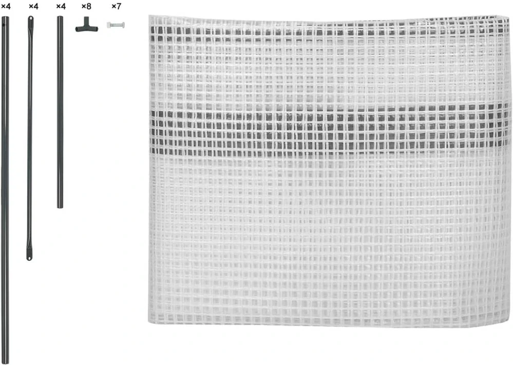 WOLTU Skleníkový PE rošt Kryt Bílý 100x50x136/150cm