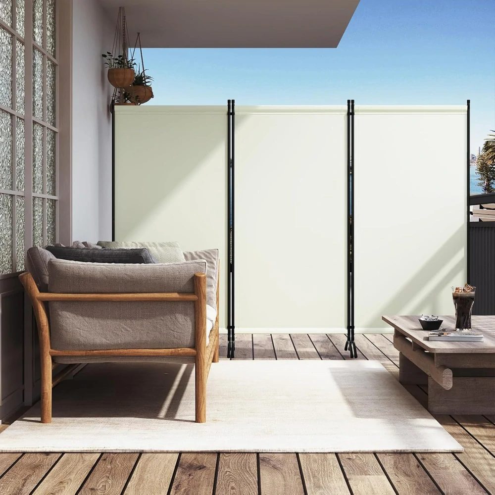 WOLTU zástěna volně stojící 3dílný 255x182 cm