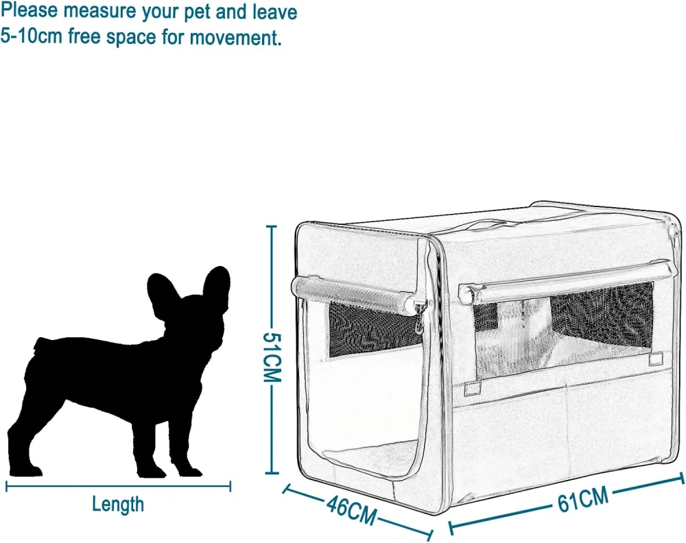 EUGAD skládací box na psa Š61xV51xH46cm 