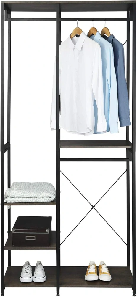 WOLTU věšák na šaty s policí 40D x 90W x 204V cm