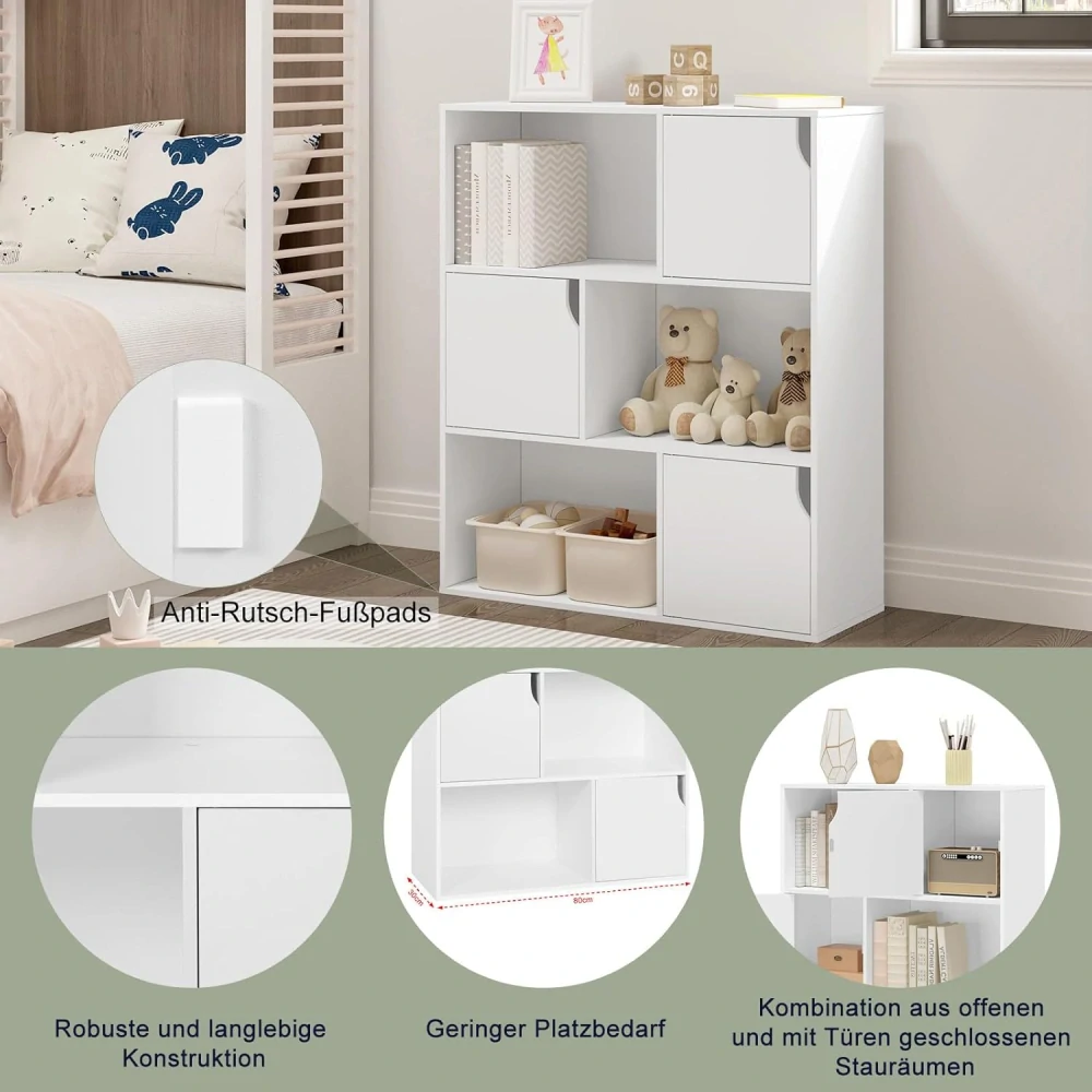 Knihovna eSituro bílá 30D x 80W x 96V cm