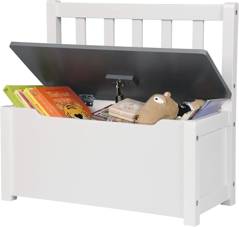 WOLTU SPK001 Dětská lavice s úložným prostorem 58 x 53 x 27,5 cm