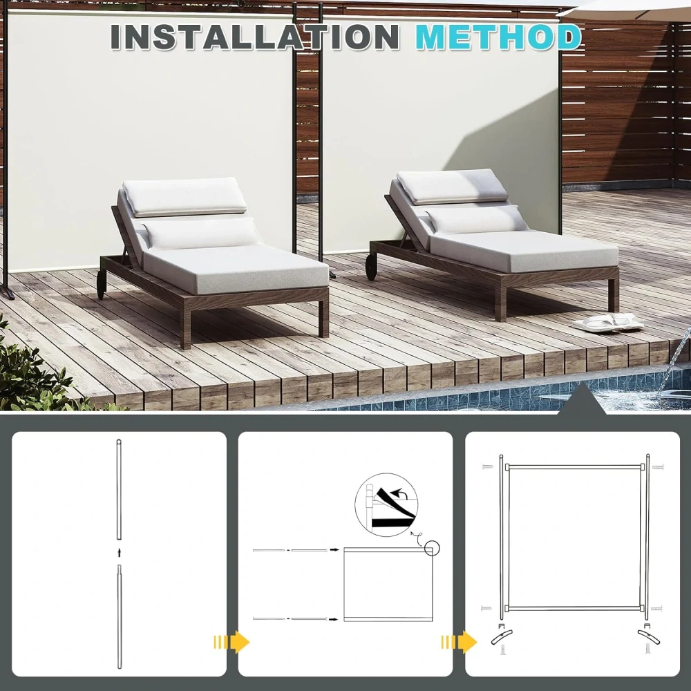 WOLTU 1-dílná zástěna 180 x 177 cm