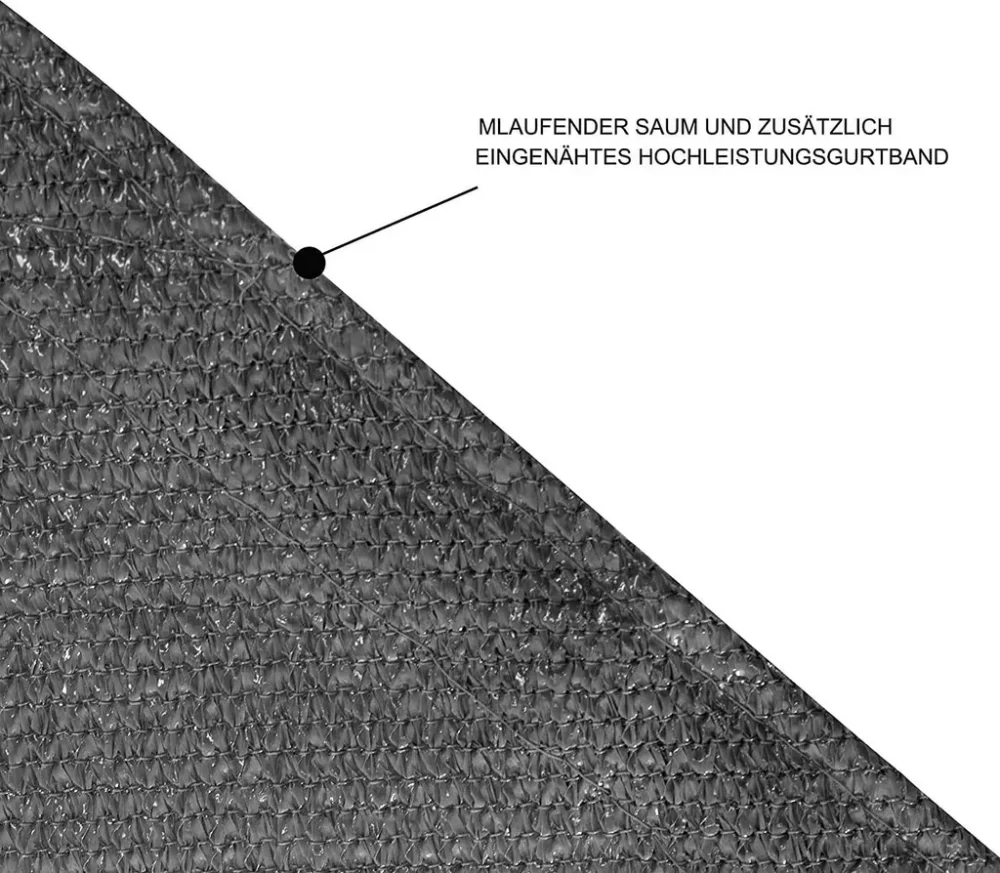 WOLTU sluneční plachta ochrana proti slunci šedá: 4x5 m