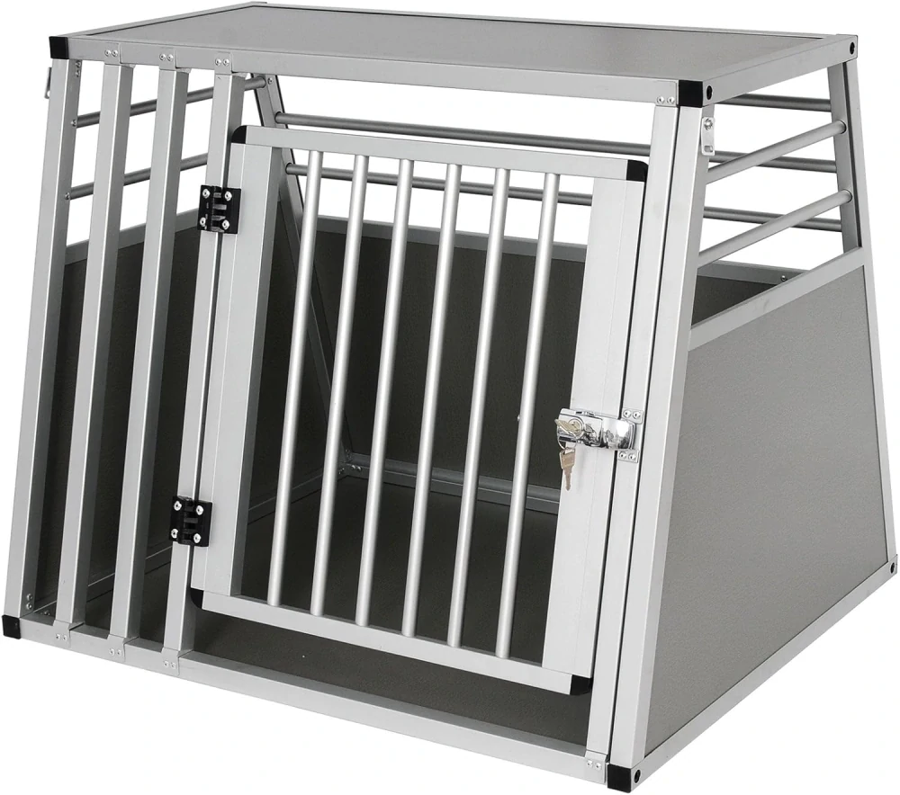 hliníkový přepravní box pro psy, š 80 x v 65 x h 65 cm