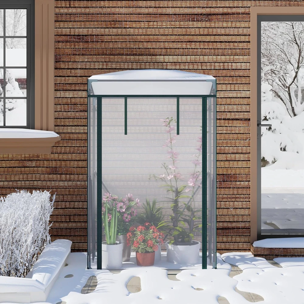 WOLTU Fóliový skleník Rajčatový skleník 100 x 50 x 150/136 cm