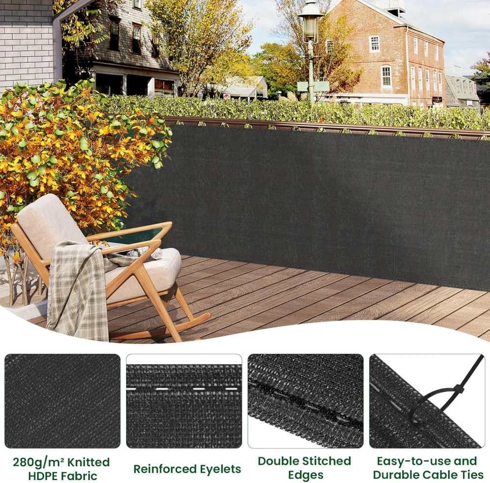 Zástěna na ochranu soukromí WOLTU 1,5 x 25 m