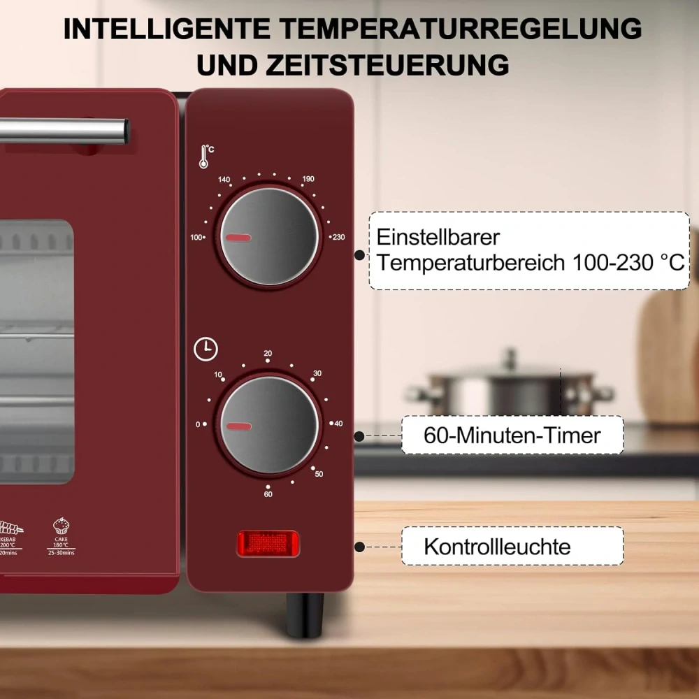 Mini trouba WOLTU 10 litrů, 650 W