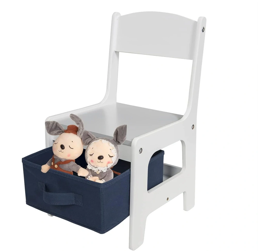 Dětský stůl EUGAD se 2 židlemi, Sada dětských židlí a stolů s úložným prostorem