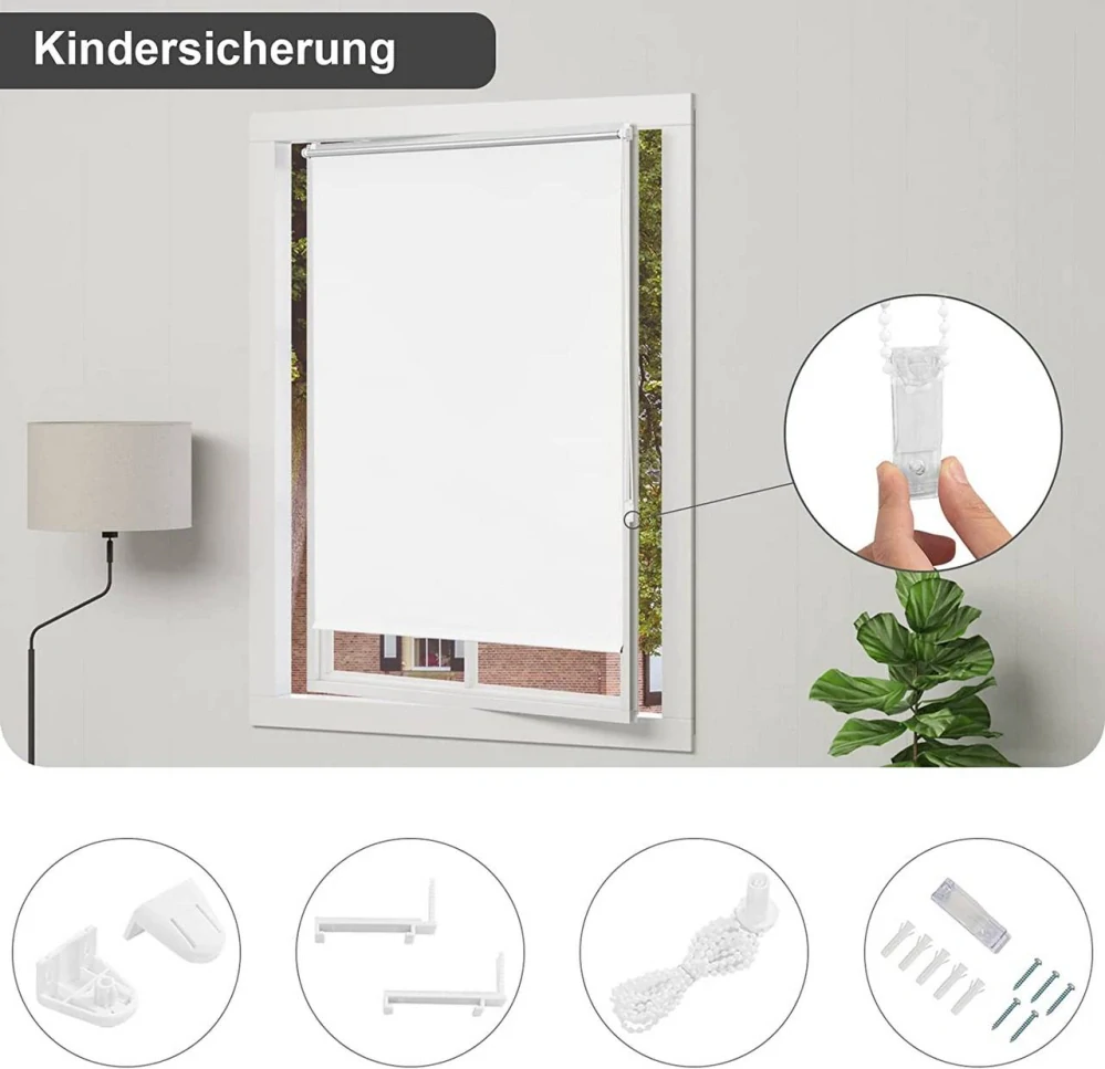 WOLTU zatemňovací roleta, roleta, není potřeba vrtání  Š 40 cm