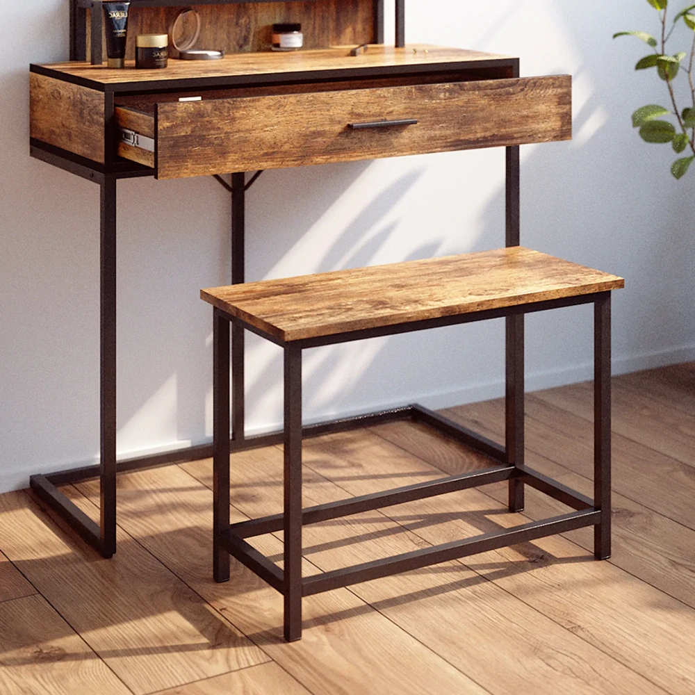 Vicco Lavice Fyrk, 60 cm pro toaletní stolek, Rustikální dub/Černá