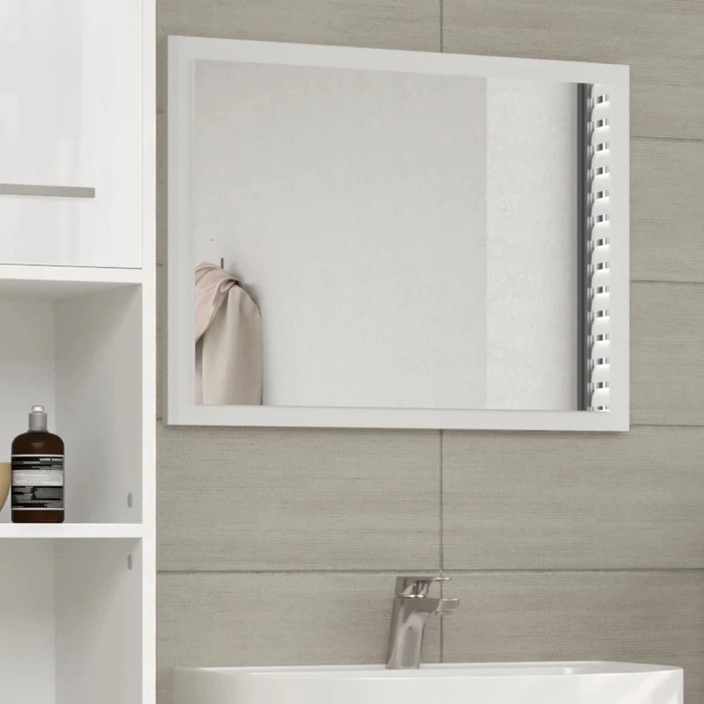 Vicco Koupelnové zrcadlo Bílá vysoký lesk 45 x 60 cm, Kiko