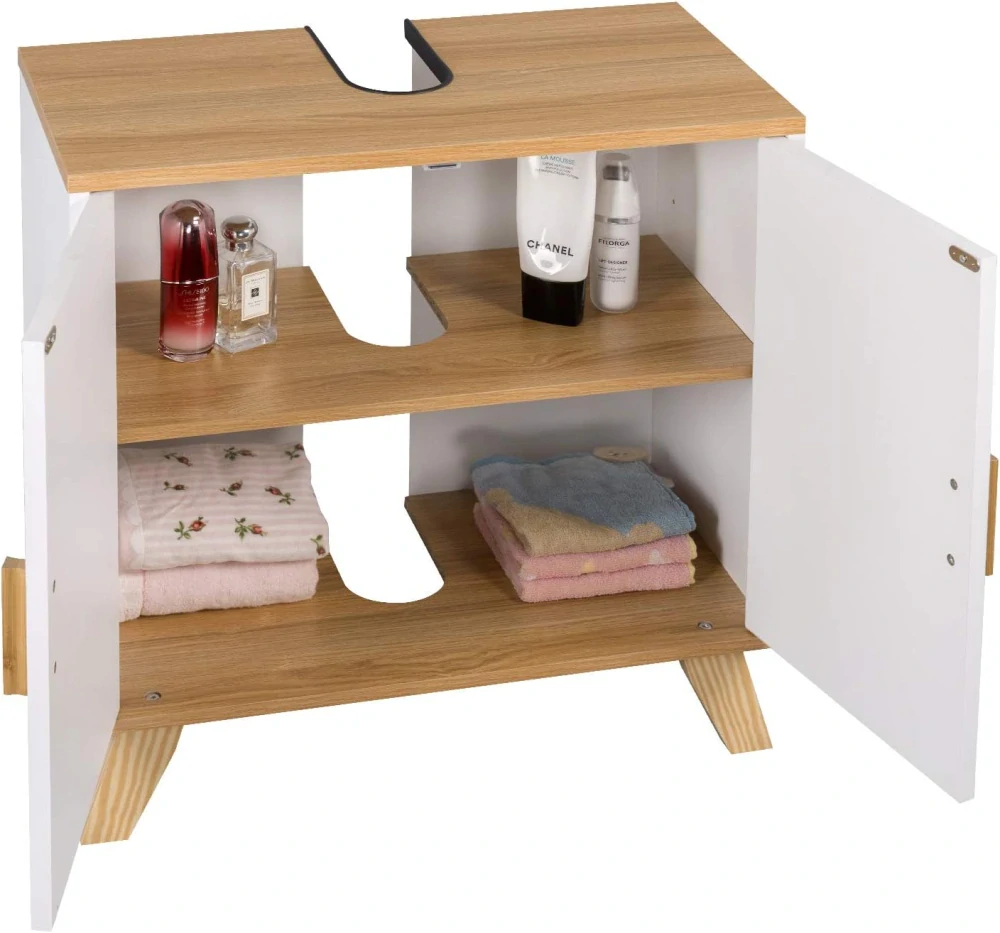 eSituro SBP0026 Koupelnová skříňka s výřezem pro sifon