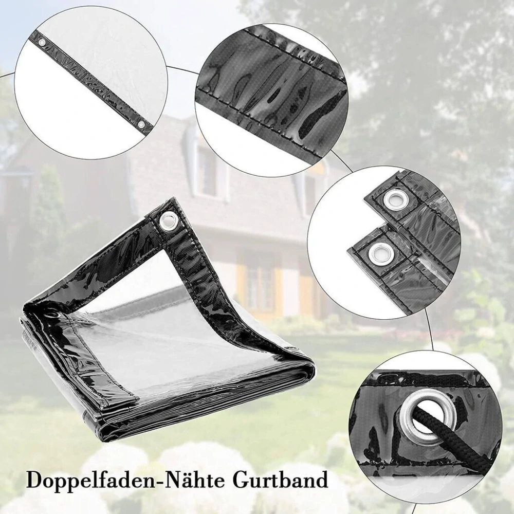 plachta s očky 380 g/m² 3 x 5 m průhledná (GZ1234tp04)