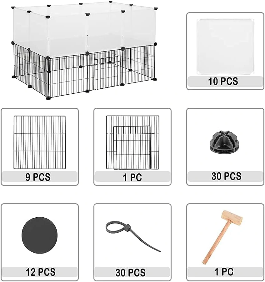 Výběh pro králíky, štěňata Eugad 72 x 107 x 72, zvýšení