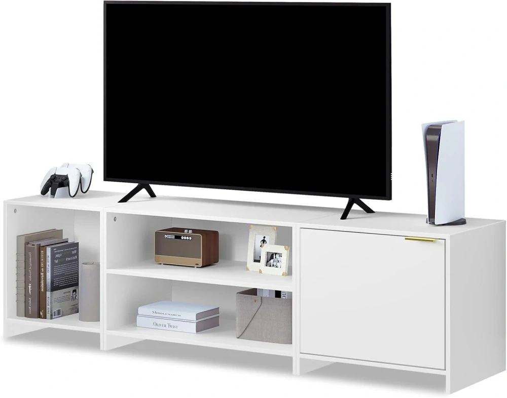WOLTU TVS001ws2 TV stolek pro TV 160 x 45 x 39 cm, bílý