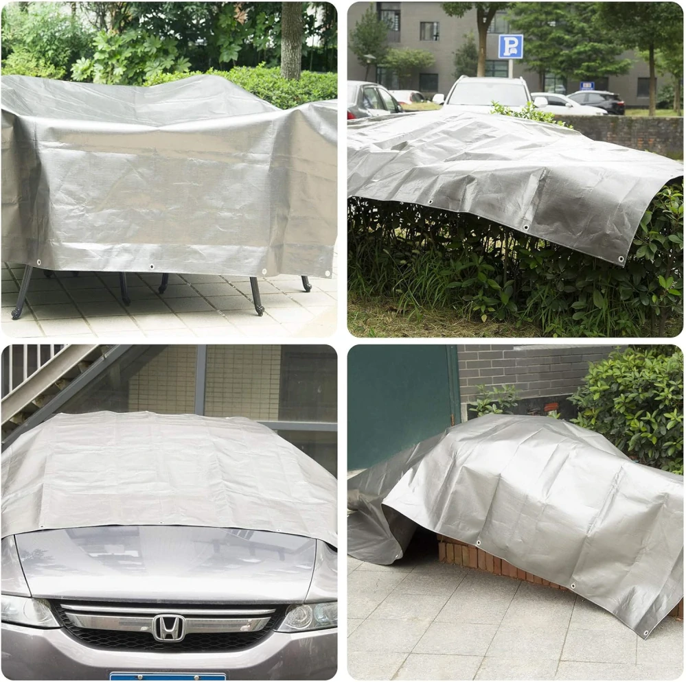 Plachta WOLTU 5 x 5 m, voděodolná, 280 g/m², šedá
