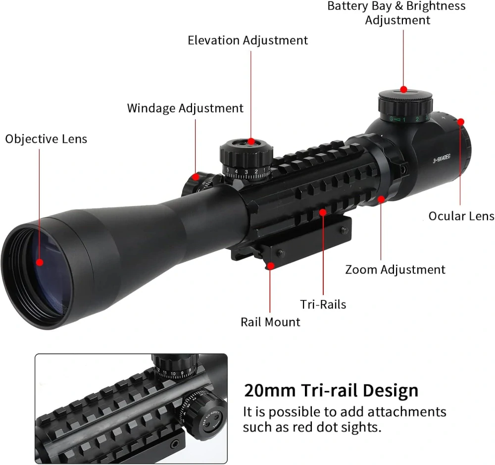 Puškohled ToopMount 3-9x40EG Intergral puškohled s 20 mm a 11 mm