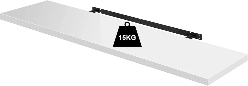 WOLTU RG9483ws nástěnná police 110 x 22,9 x 3,8 cm