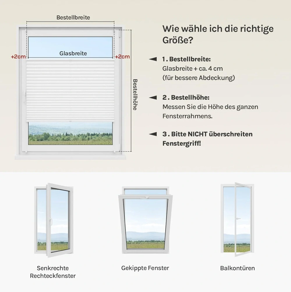 WOLTU® VH5544ws plisovaná roleta 120 x 130 cm, bílá