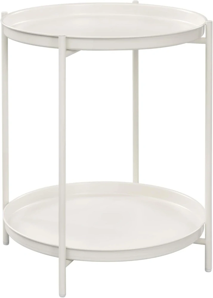 WOLTU kulatý odkládací stolek,44D x 44Š x 53V cm, krémová