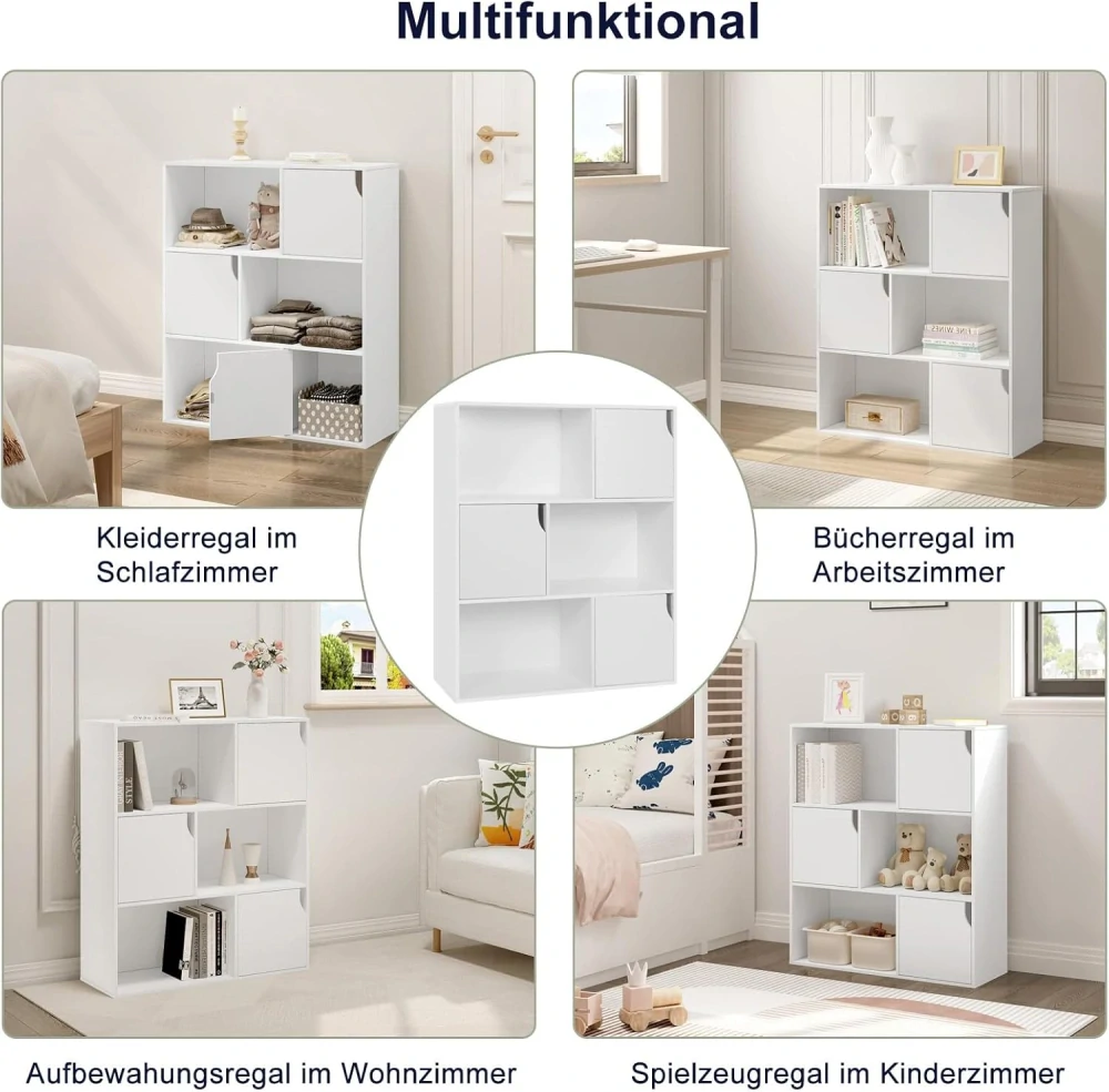 Knihovna eSituro bílá 30D x 80W x 96V cm