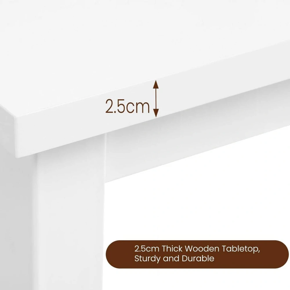 WOLTU 1X barový stůl jídelní stůl,100X40X100cm (ŠxHxV) Bílá