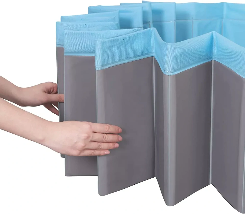 EUGAD PVC bazének pro psy skládací Ø120 cm modrá