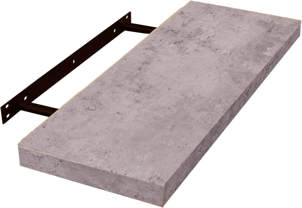 EUGAD 0146QJ Nástěnná police, dřevo, 110 cm, šedá